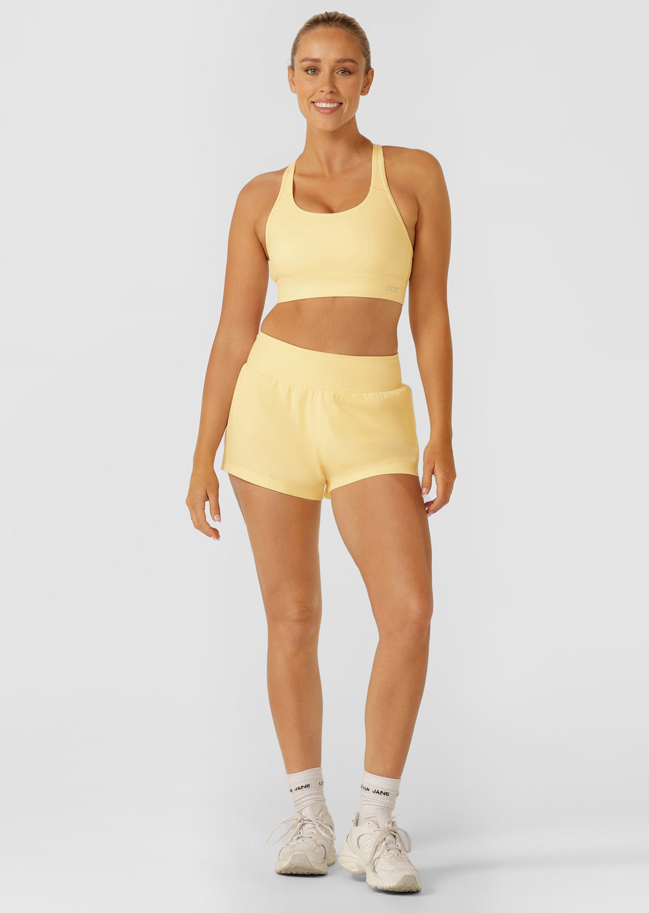 Lorna Jane Amy Maximum Support Sports Bra - Lemon Cream