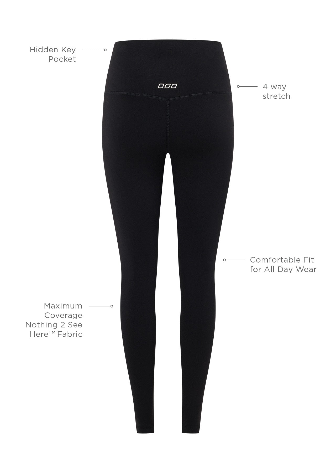 Lorna Jane Lotus Full Length Leggings - Black