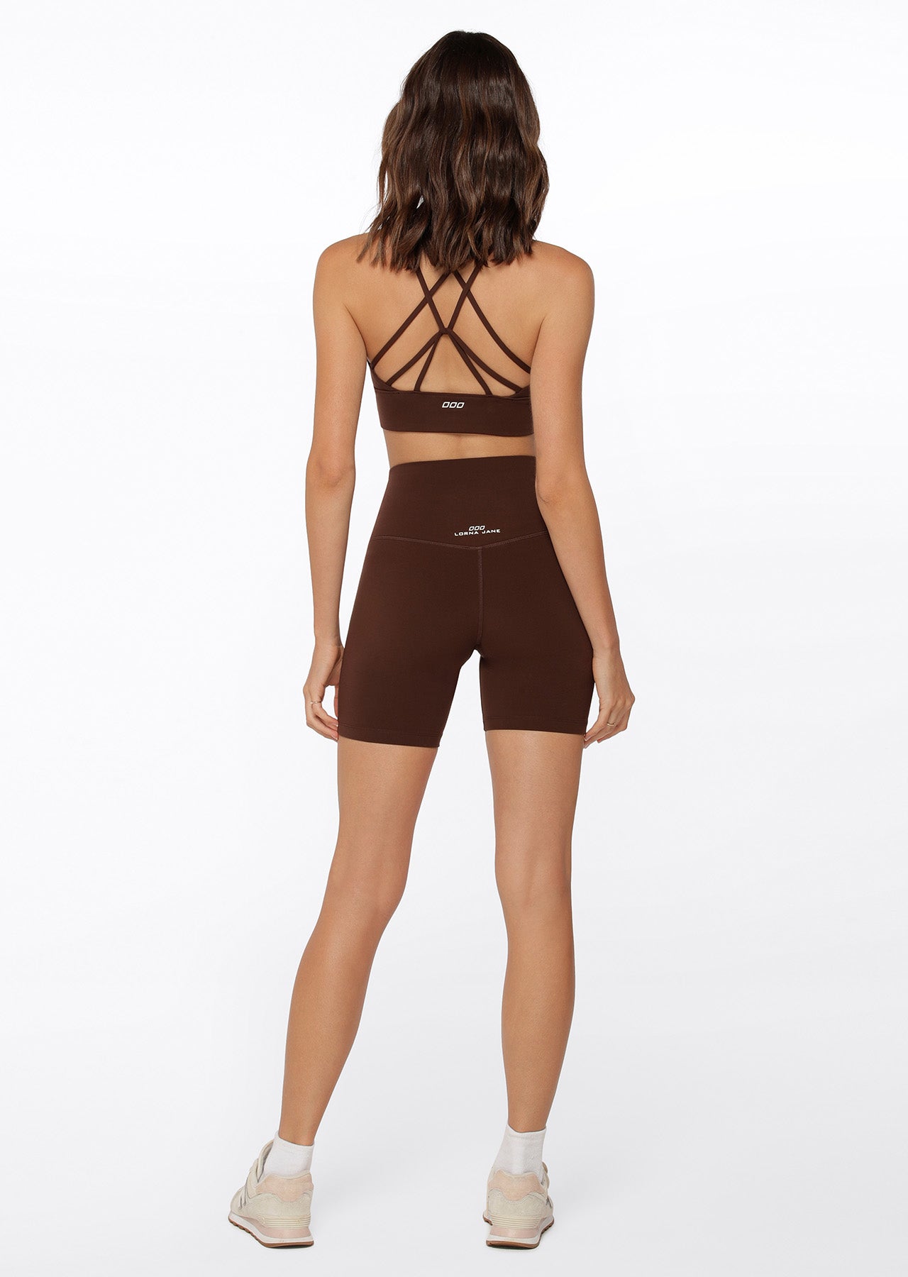 Lorna Jane LJ Long Line Sports Bra - Espresso