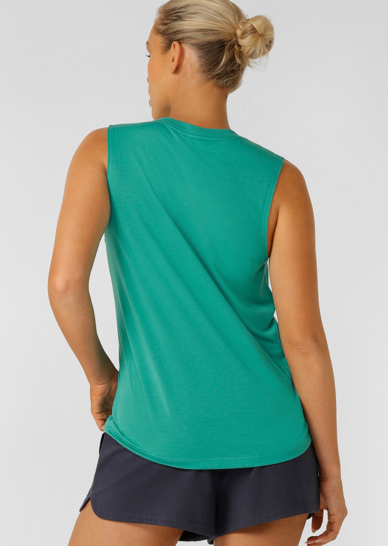 Lorna Jane Lotus Muscle Tank - Jewel Jade Green