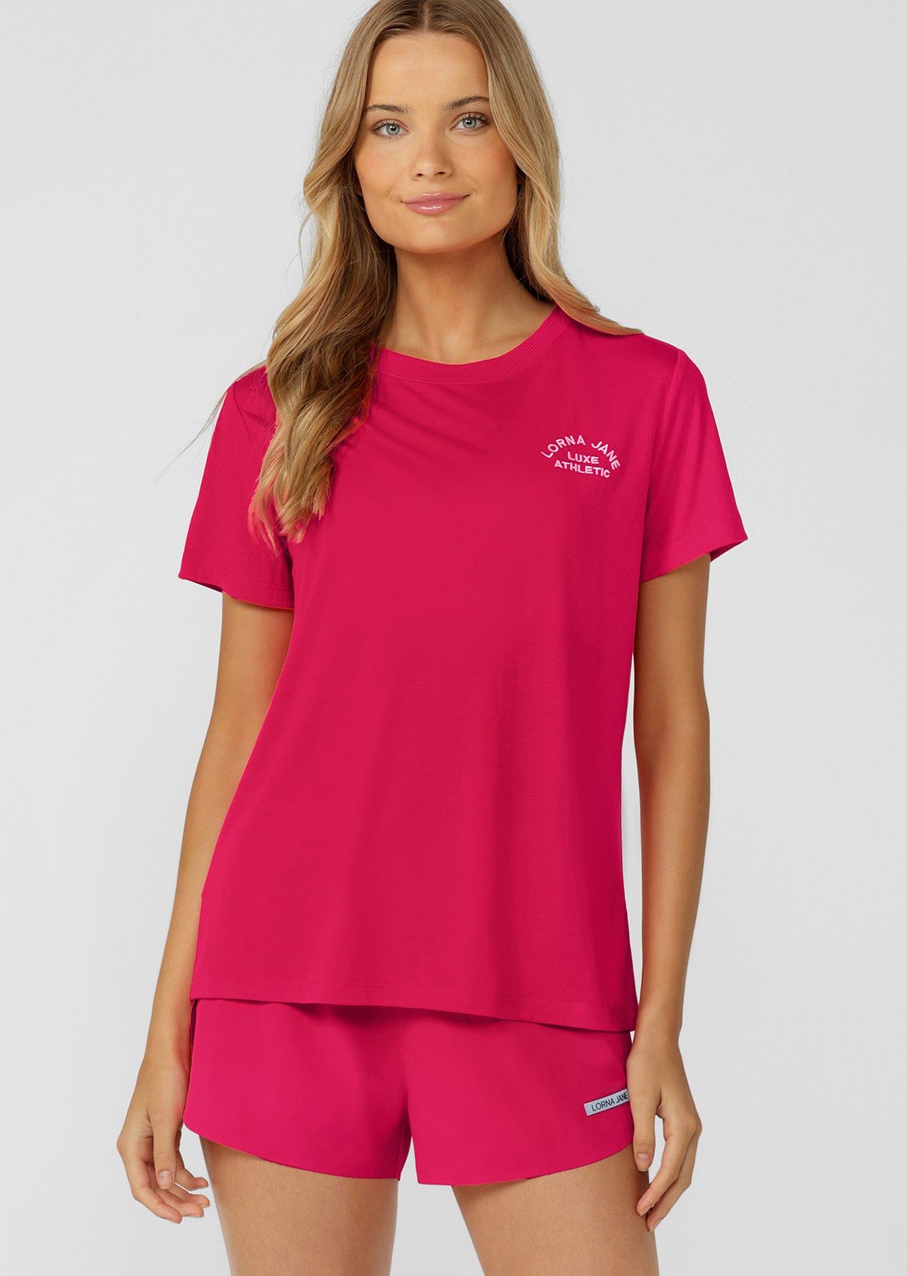 Lorna Jane Lotus T-Shirt - Vivid Pink