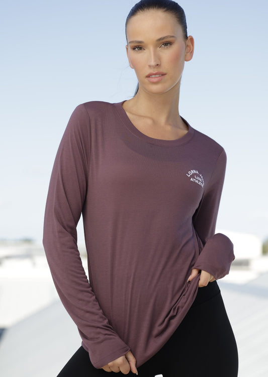 Lorna Jane Lotus Long Sleeve Top - Forest Berry