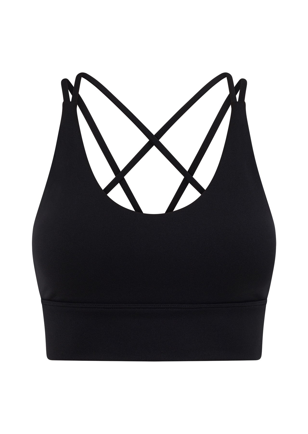 Lorna Jane Lotus Longline Sports Bra - Recycled Black