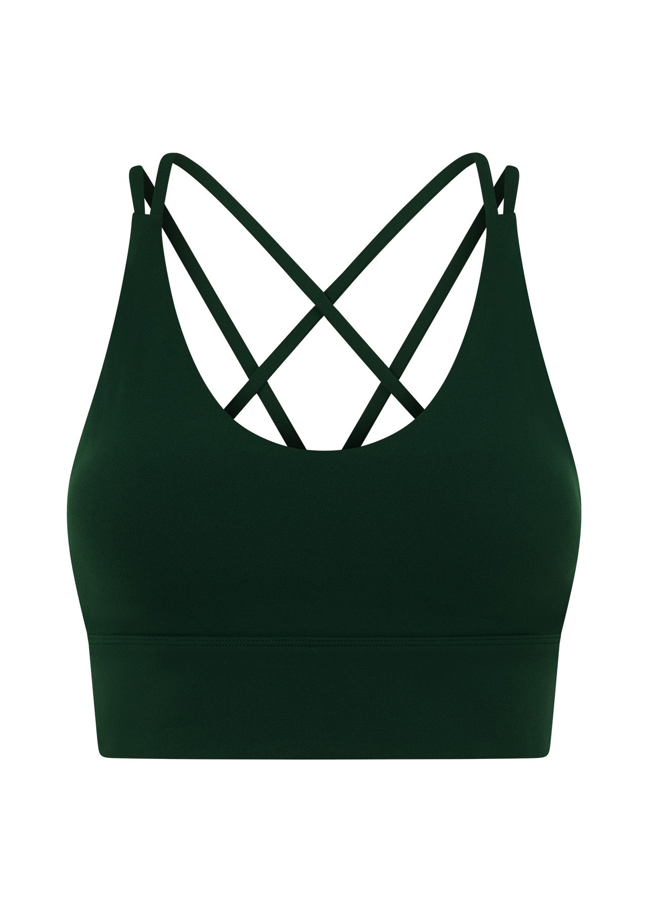 Lorna Jane Lotus Longline Sports Bra - Dark Green