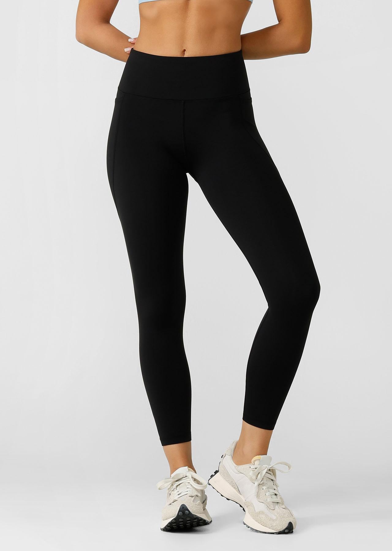 Lorna Jane Amy Phone Pocket Tech Ankle Biter Leggings - Recycled Black