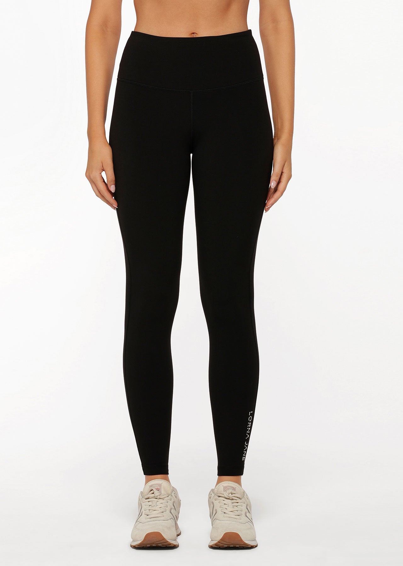 Lorna Jane Lotus No Chafe Phone Pocket Full Length Leggings - Recycled Black