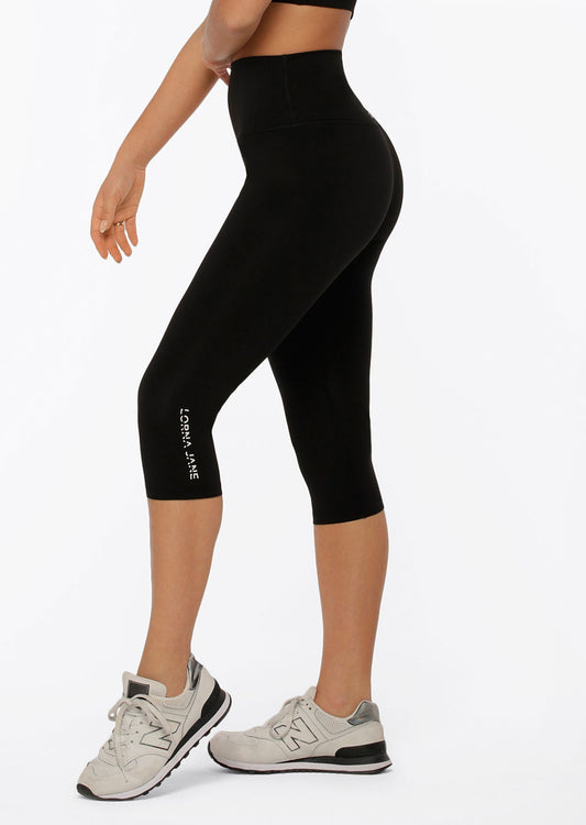 Lorna Jane Hi-Fold Lotus 7/8 Leggings - Black