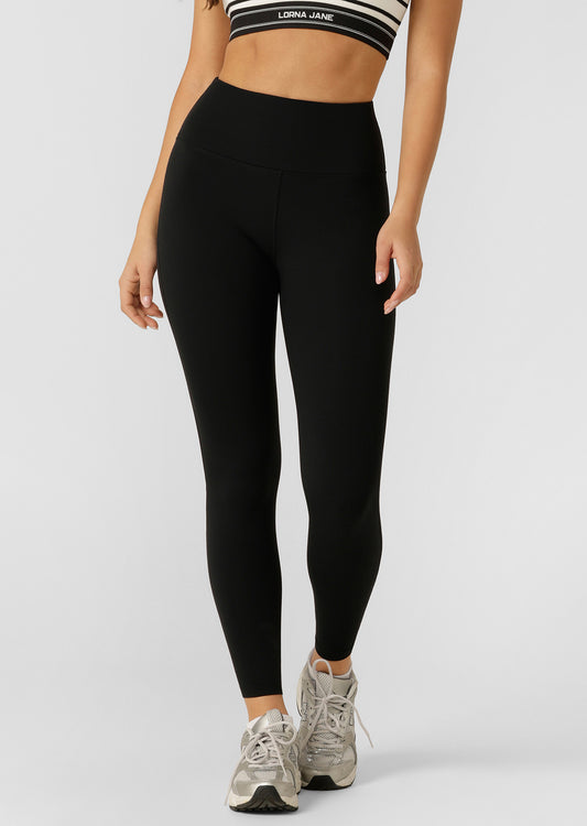 Lorna Jane Amy Thermal Phone Pocket Ankle Biter Leggings - Black