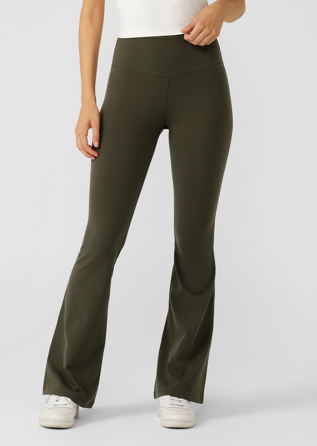 Lorna Jane Lotus Flared Leggings - Luxury Green