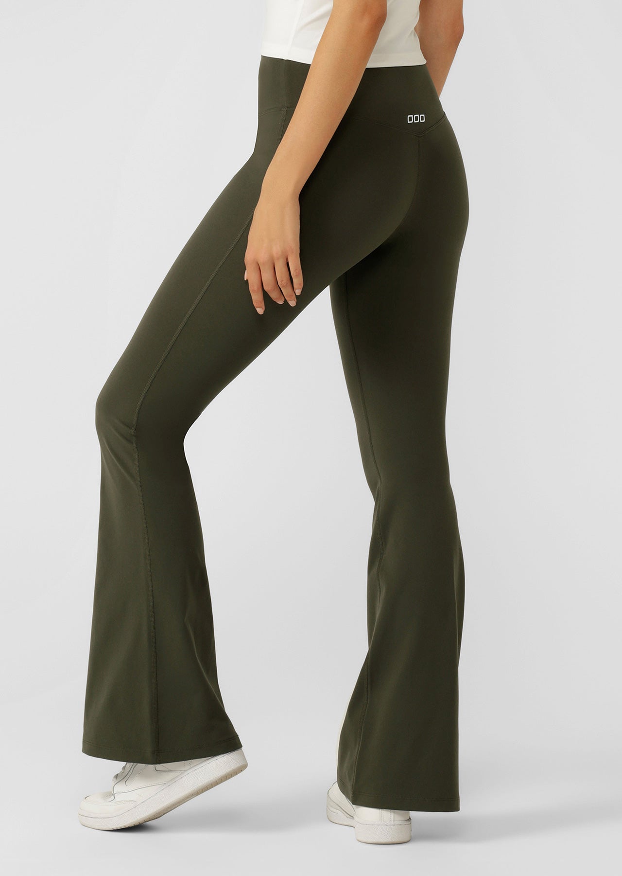 Lorna Jane Lotus Flared Leggings - Luxury Green
