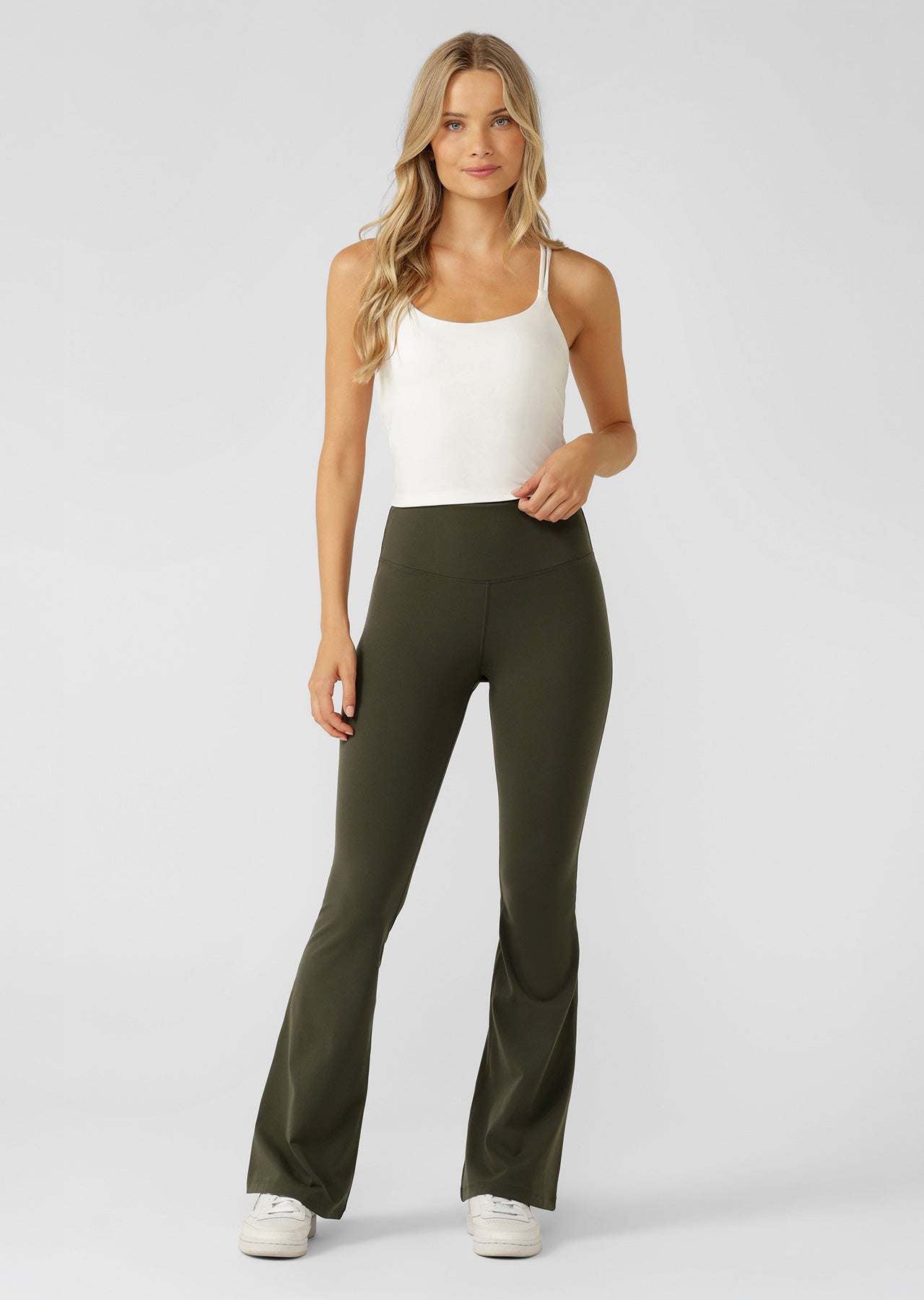 Lorna Jane Lotus Flared Leggings - Luxury Green