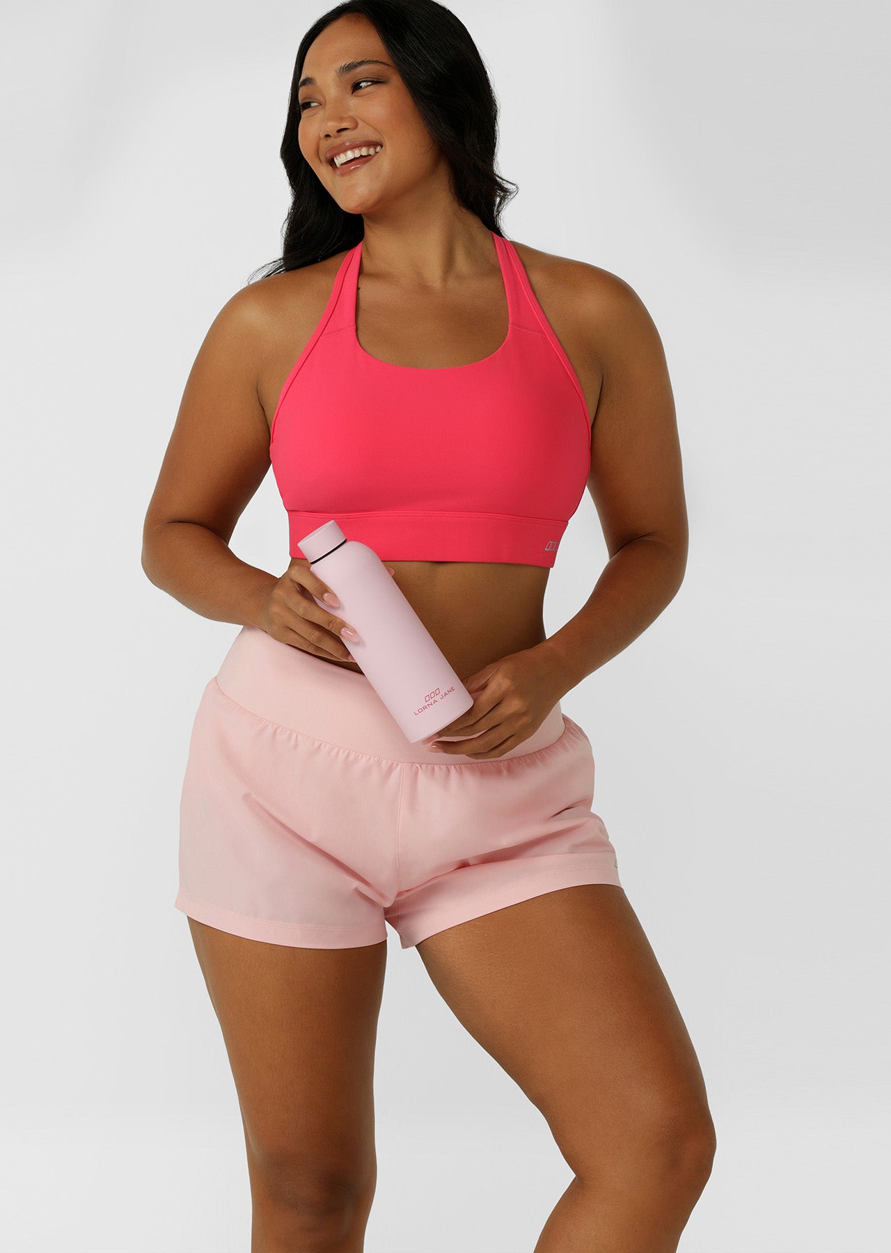 Lorna Jane Amy Stretch & Stride Pocket Run Shorts - Peony