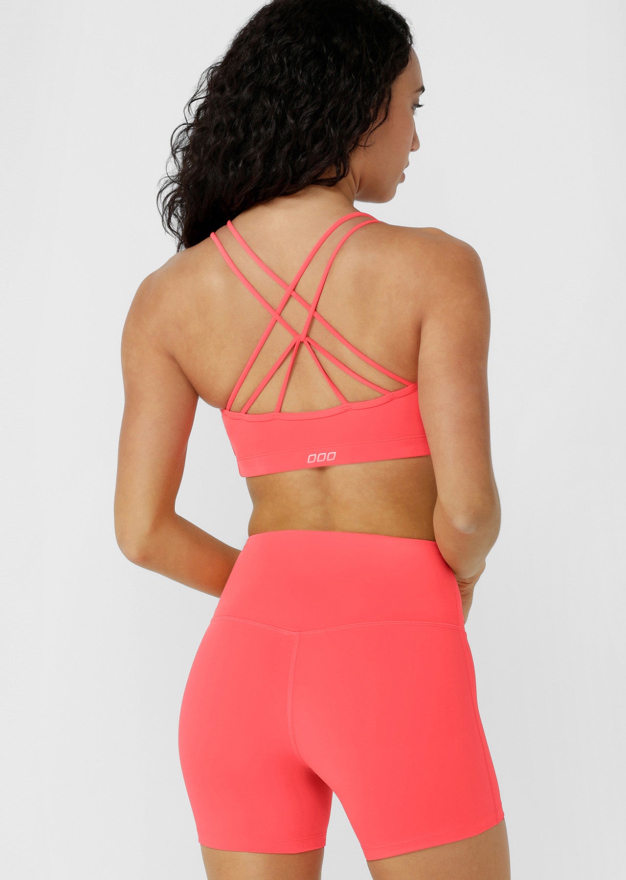 Lorna Jane Lotus Cropped Sports Bra - Guava Glow