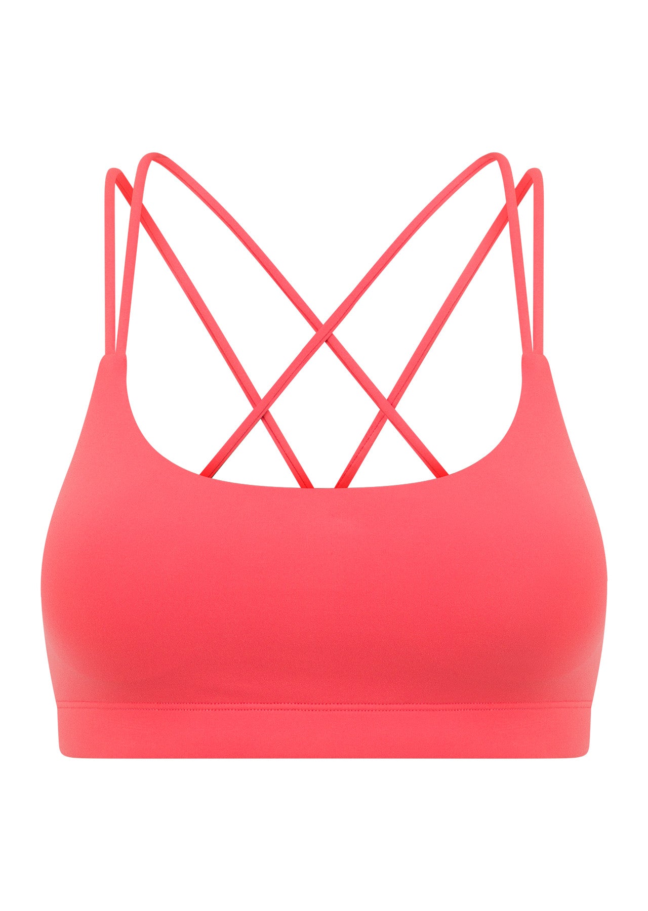 Lorna Jane Lotus Cropped Sports Bra - Guava Glow