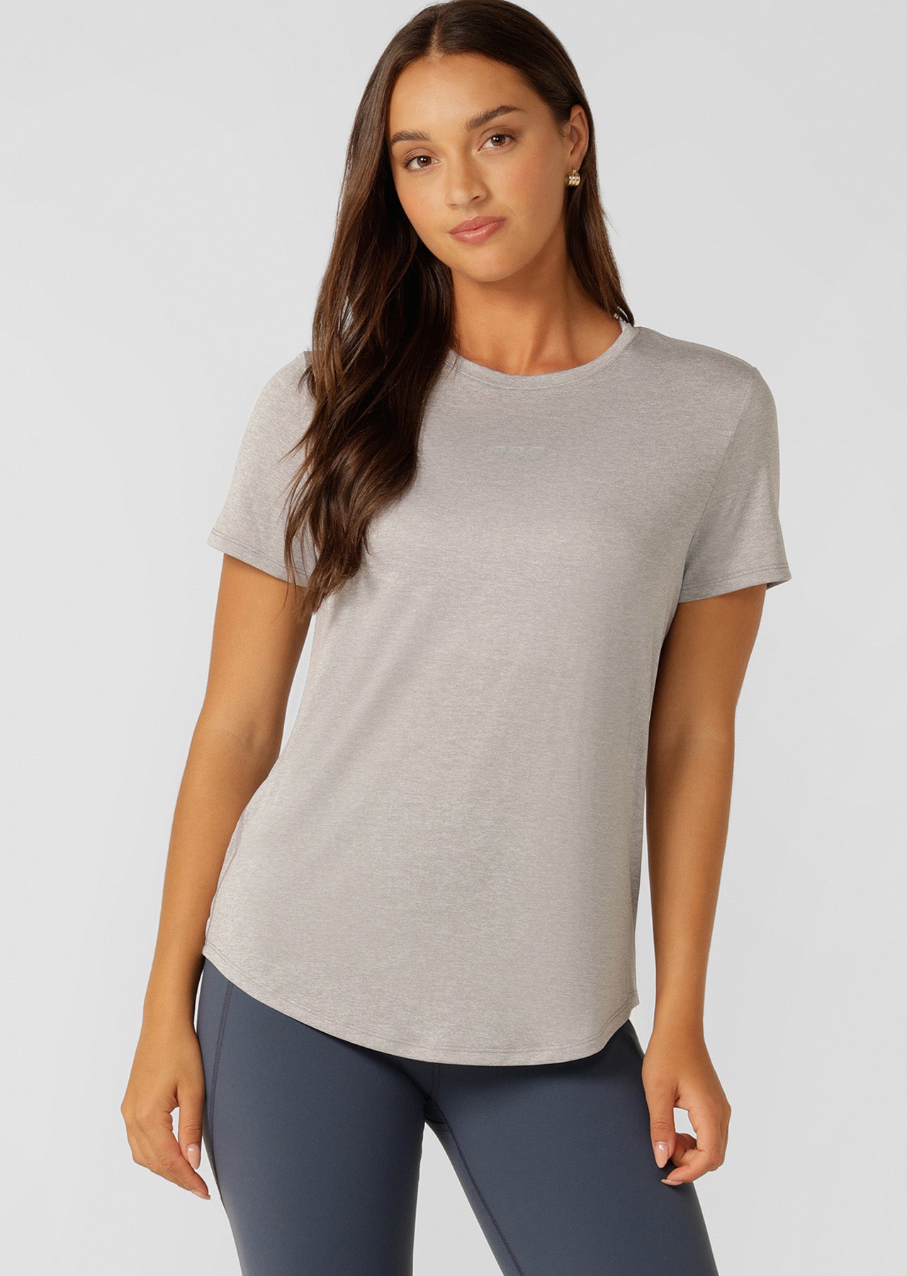 Lorna Jane Amy Dynamic Active T-Shirt - Grey Marl