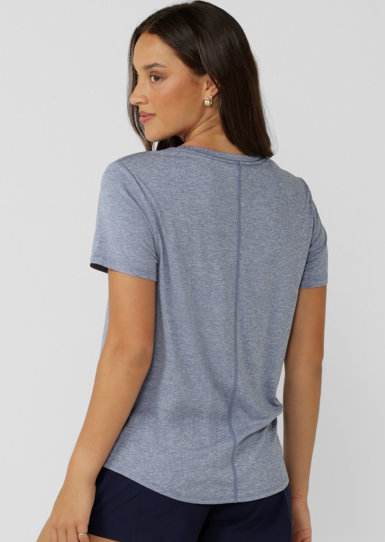 Lorna Jane Amy Dynamic Active T-Shirt - Light Misty Blue Marl