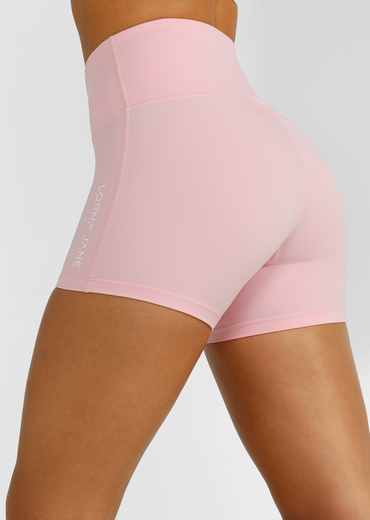 Lorna Jane Lotus No Chafe 12cm Bike Shorts - Cotton Candy