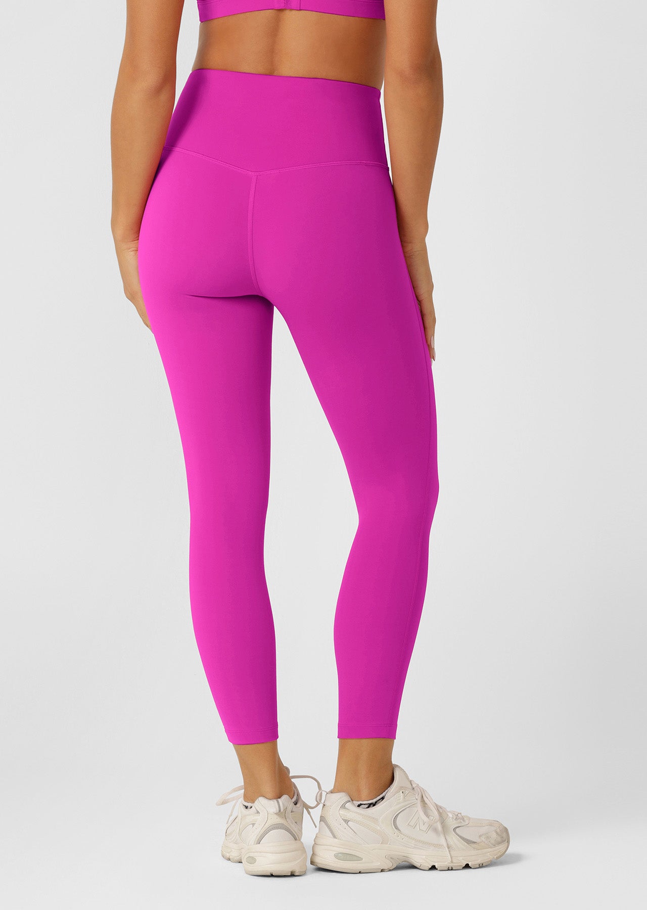Lorna Jane Lotus No Chafe Phone Pocket Ankle Biter Leggings - Electric Pink