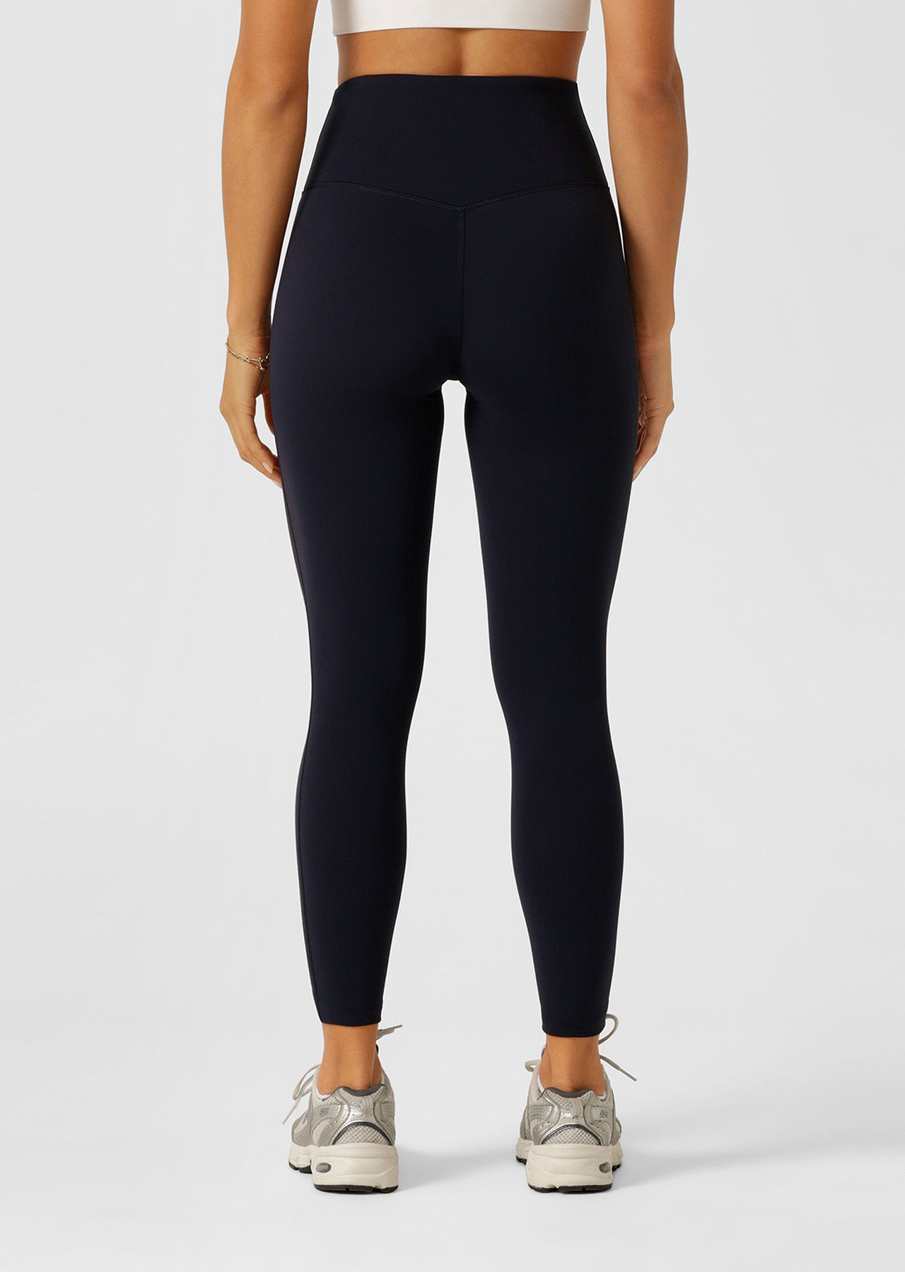Lorna Jane Lotus No Chafe Phone Pocket Ankle Biter Leggings - Midnight Blue