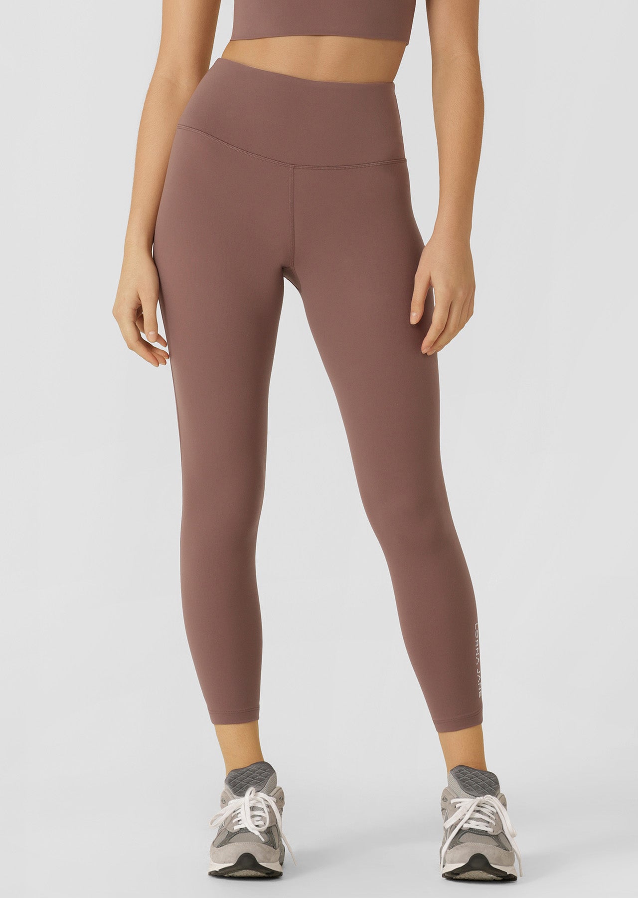 Lorna Jane Lotus No Chafe Phone Pocket Ankle Biter Leggings - Stone