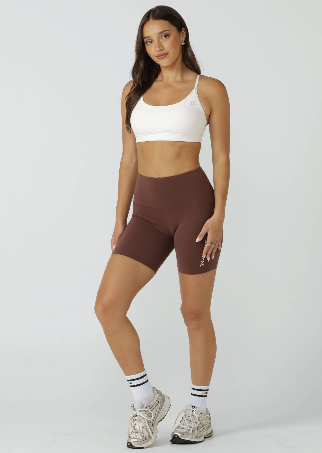 Lorna Jane Lotus No Chafe Phone Pocket 16cm Bike Shorts - Onyx