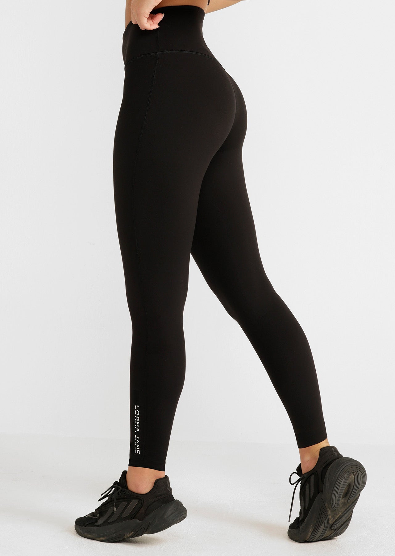 Lorna Jane Lotus No Chafe Phone Pocket Full Length Leggings - Recycled Black