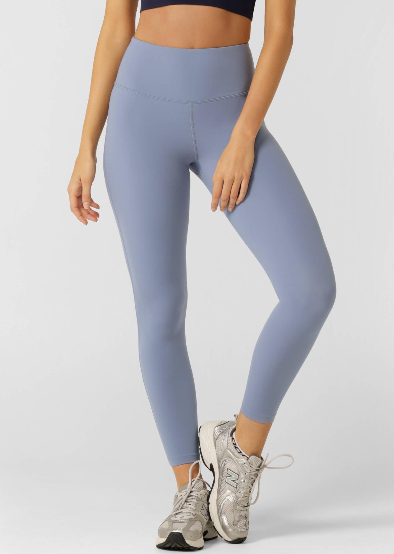 Lorna Jane Lotus No Chafe Phone Pocket Full Length Leggings - Gravity Grey