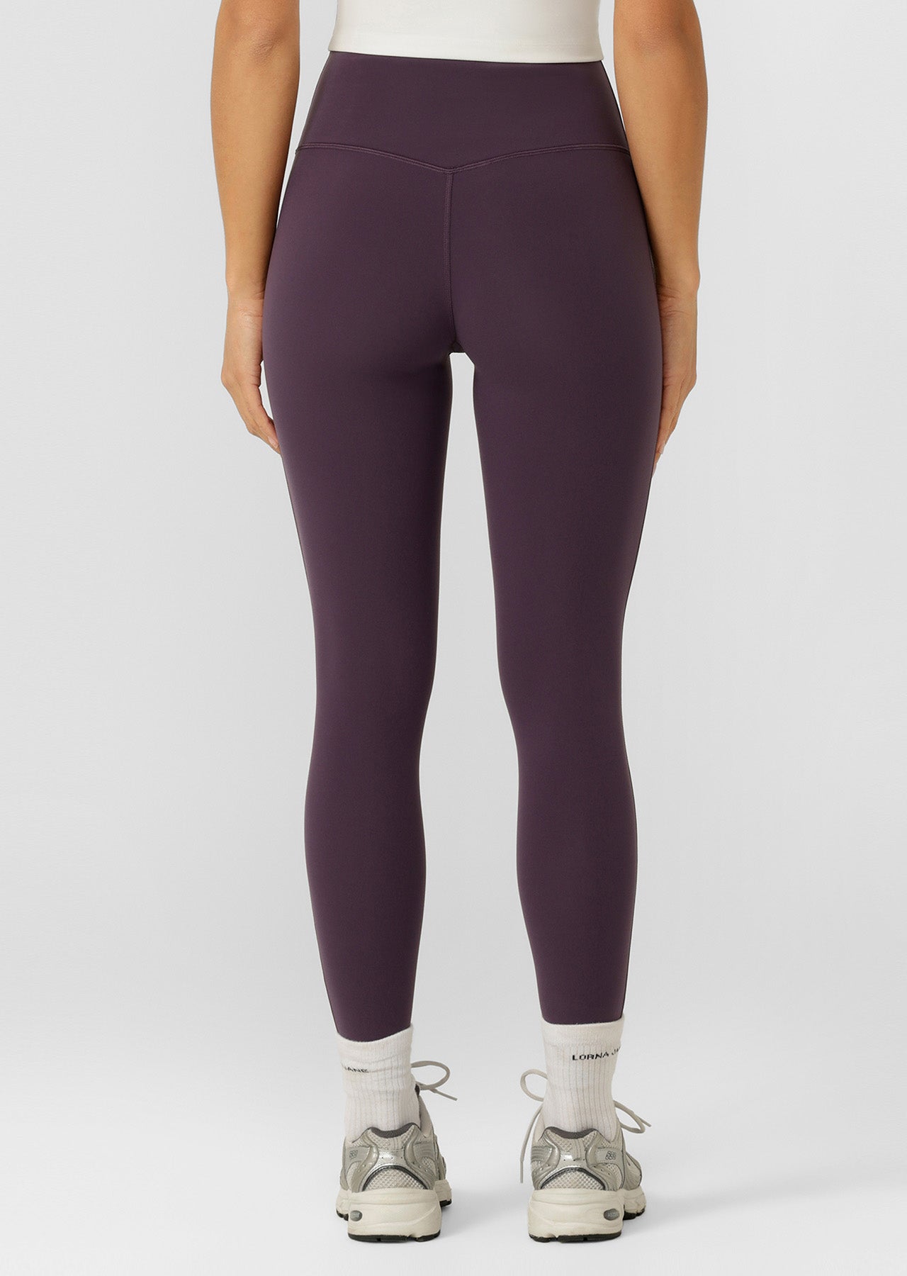 Lorna Jane Lotus No Chafe Phone Pocket Full Length Leggings - Midnight Plum
