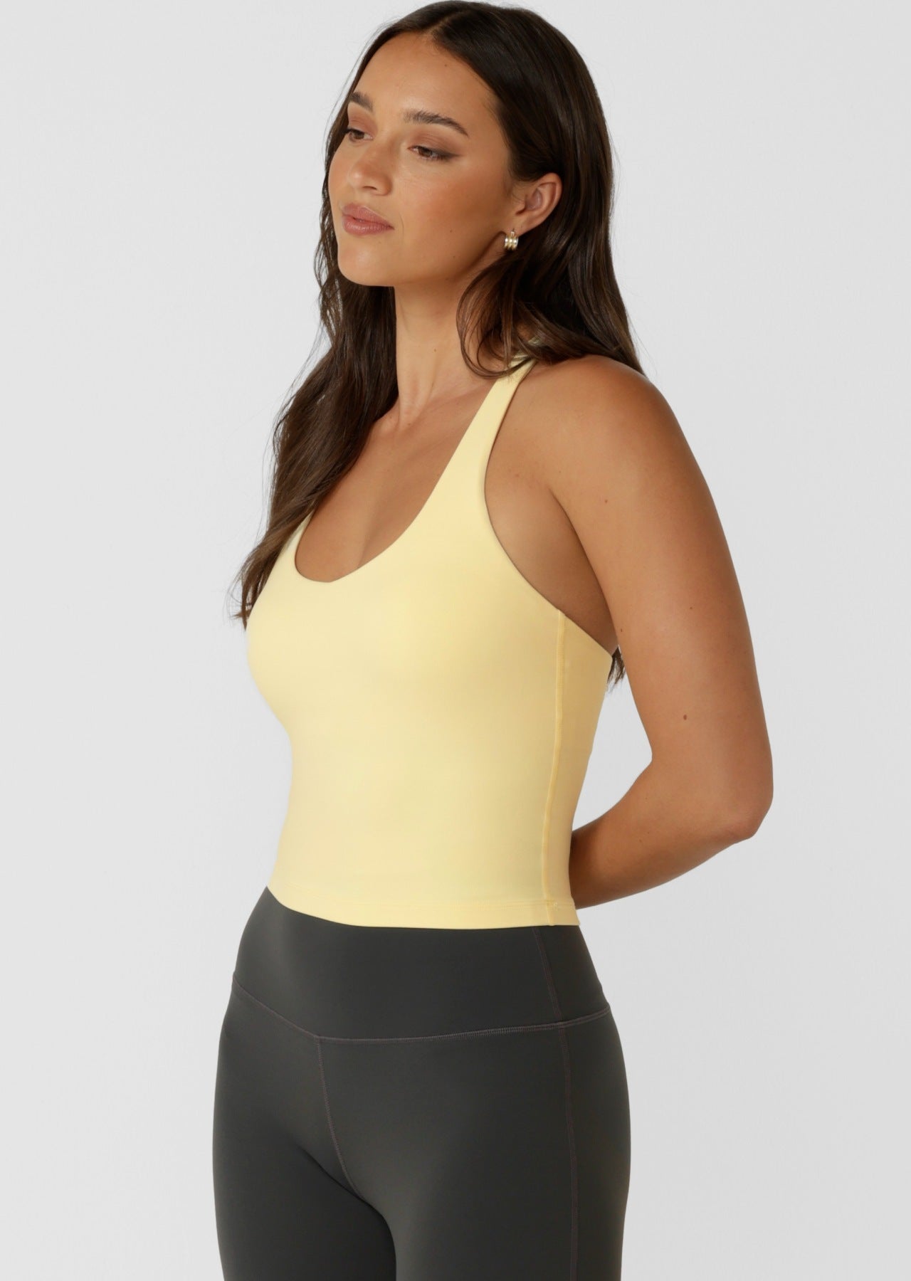 Lorna Jane Liberty Bra Tank Combo - Lemon Cream