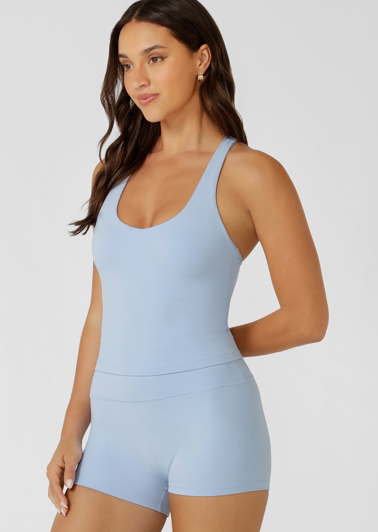 Lorna Jane Liberty Bra Tank Combo - Light Moontide