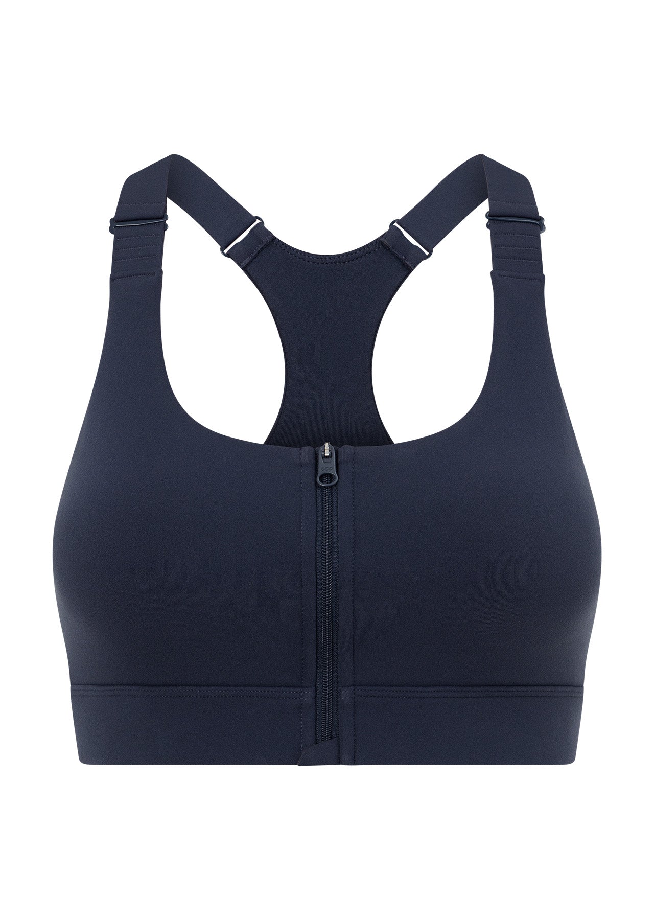 Lorna Jane Easy Zip On Max Support Sports Bra - Platinum Navy