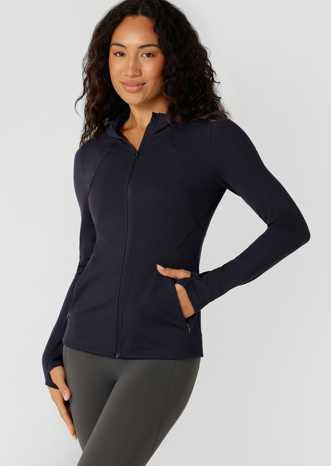 Lorna Jane Amy Ultimate Thermal Hooded Jacket - Midnight Blue