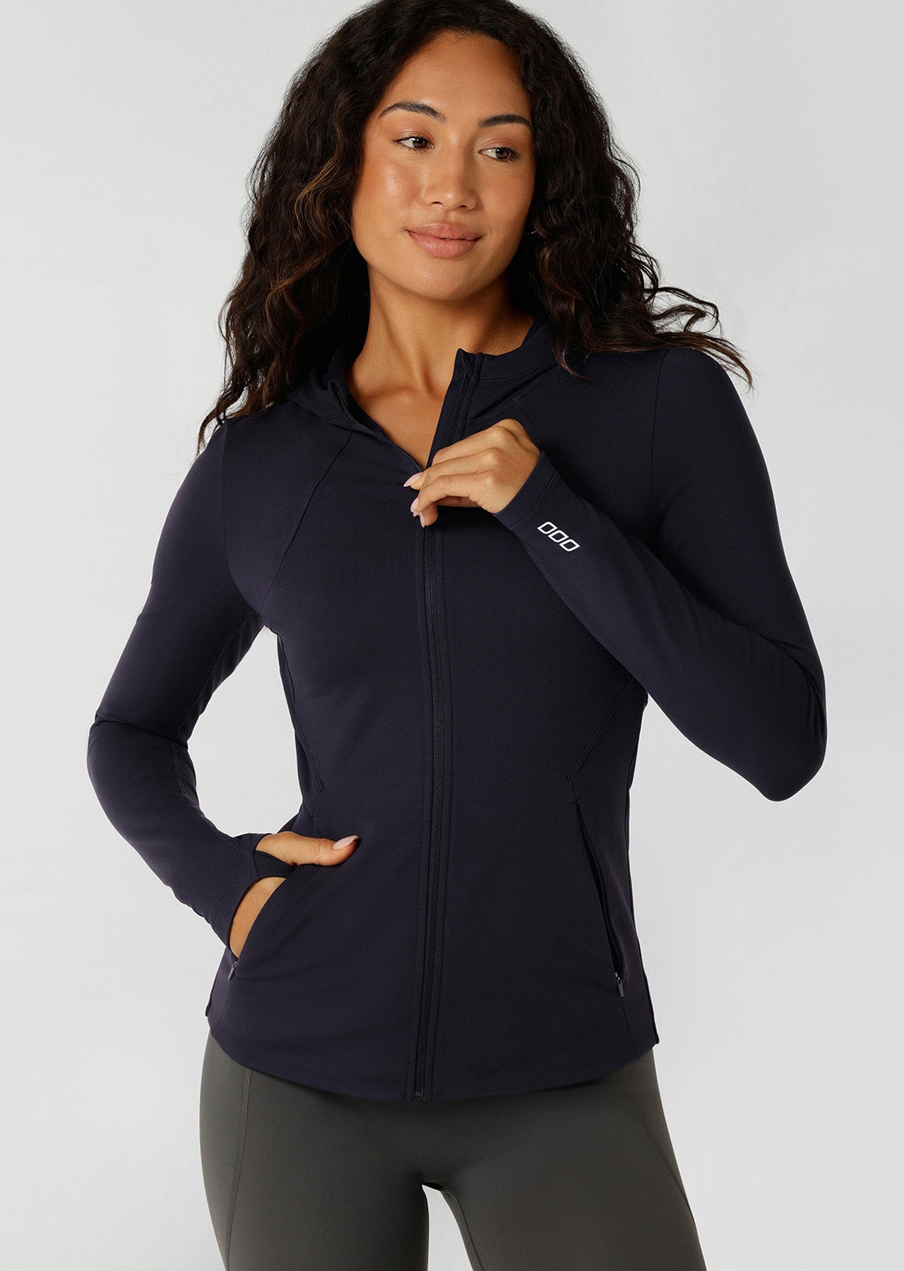 Lorna Jane Amy Ultimate Thermal Hooded Jacket - Midnight Blue