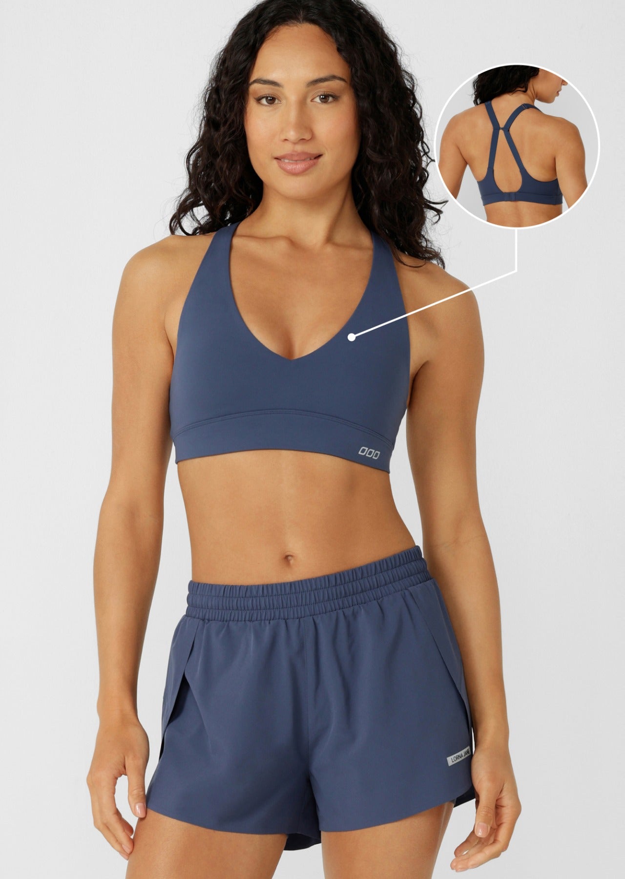 Lorna Jane Lifted Sports Bra - Deep Dive Blue