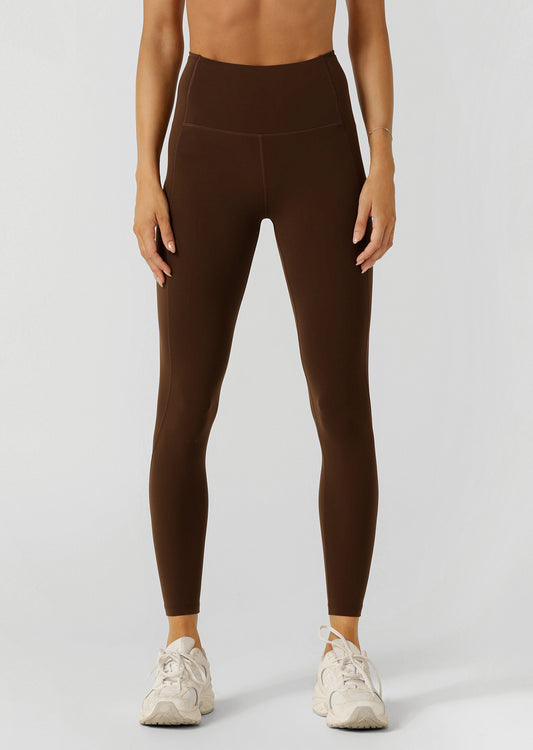 Lorna Jane Liberty 2 Pocket Ankle Biter Leggings - Espresso