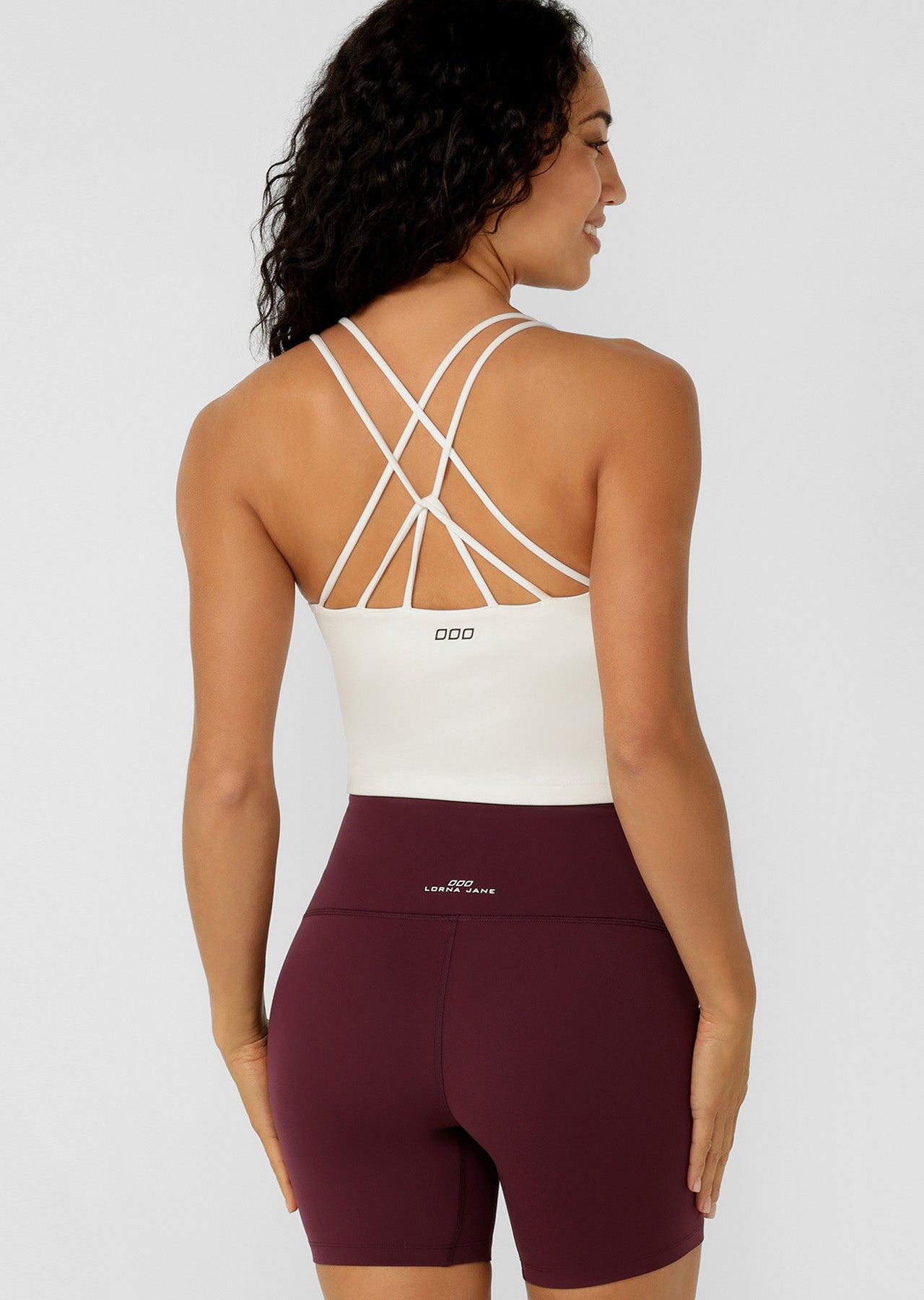 Lorna Jane Lotus Bra Tank Combo - Porcelain