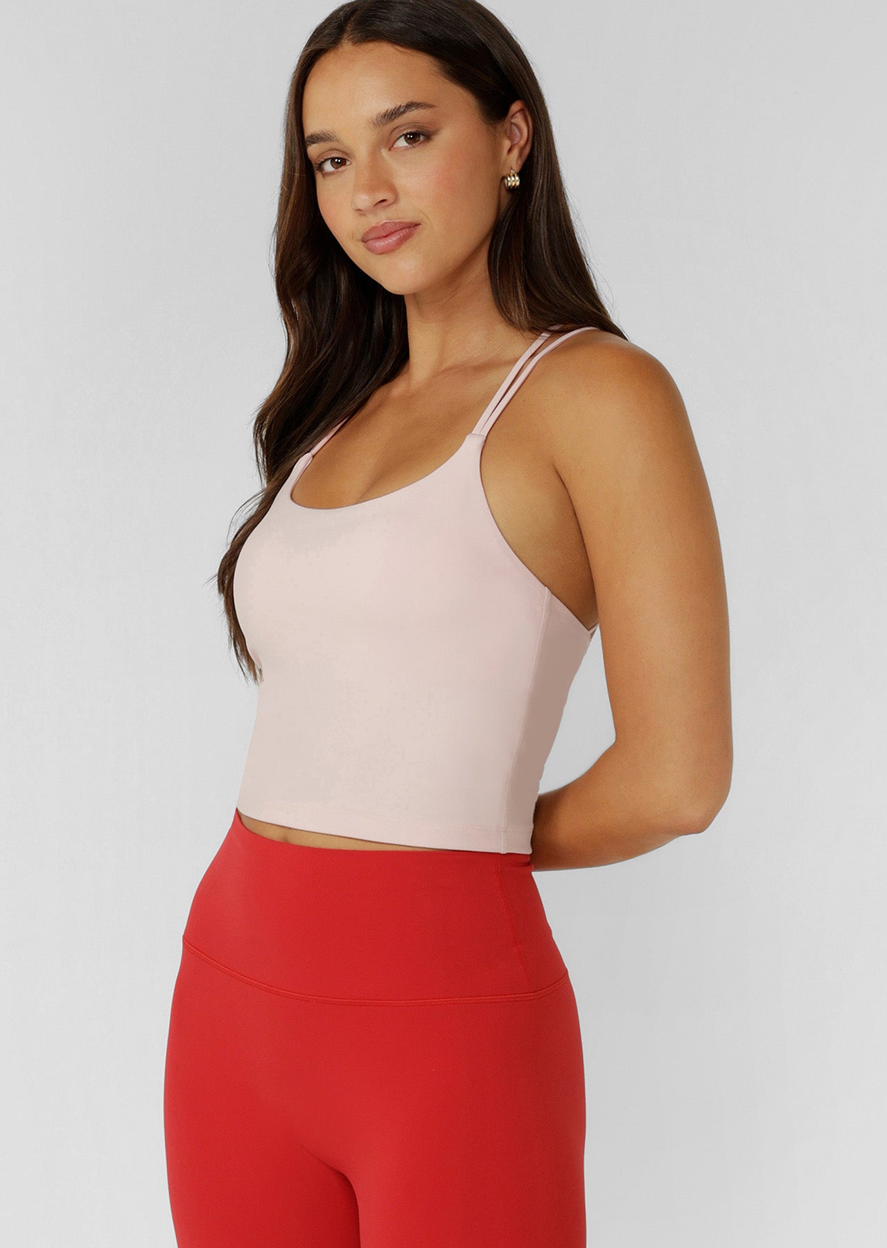 Lorna Jane Lotus Bra Tank Combo - Pale Peony