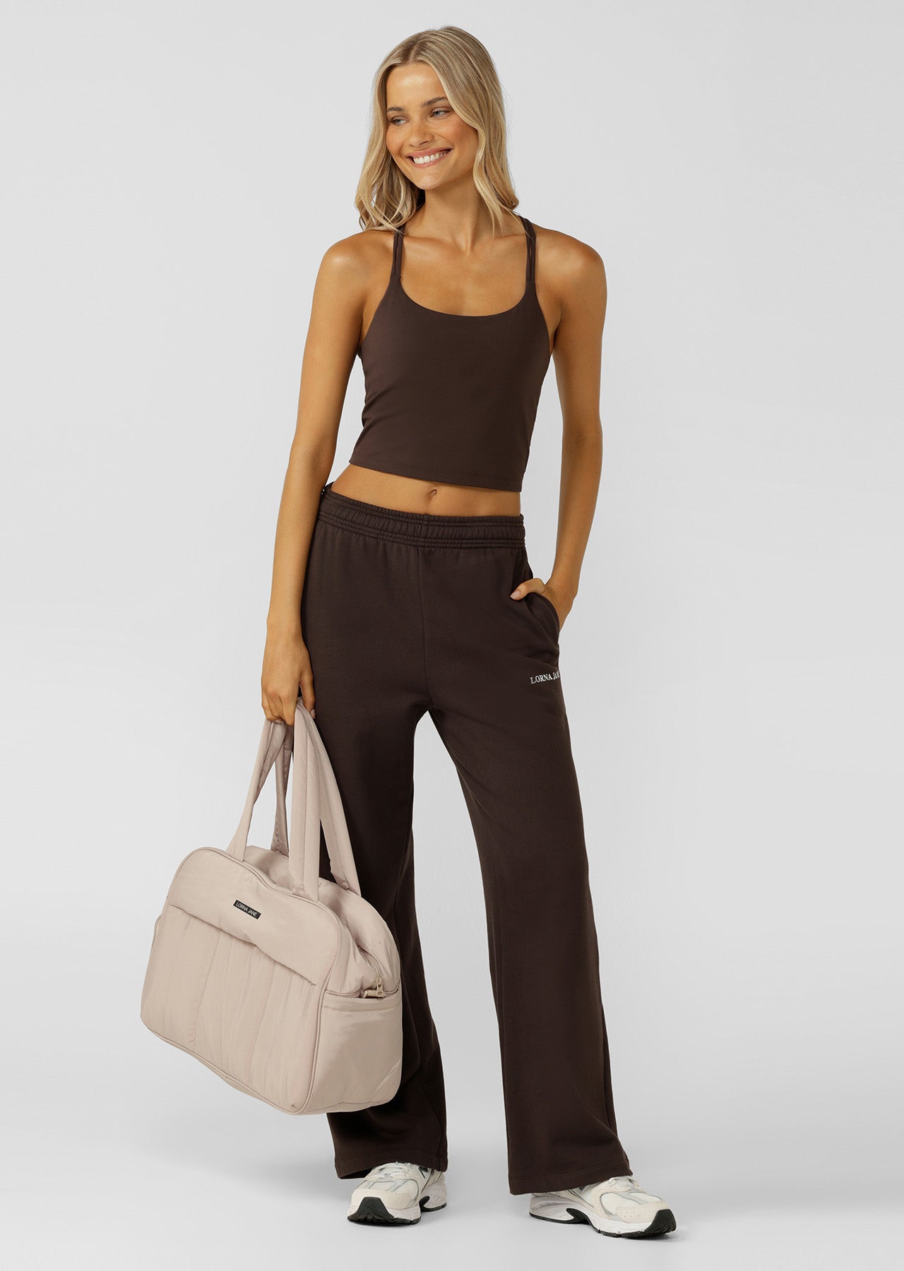 Lorna Jane Lotus Bra Tank Combo - Volcano