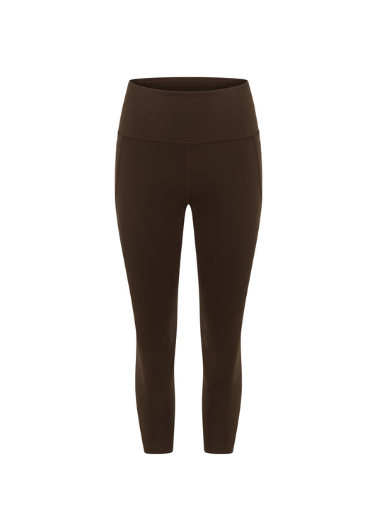 Lorna Jane Amy No Chafe Phone Pocket 7/8 Leggings - Espresso