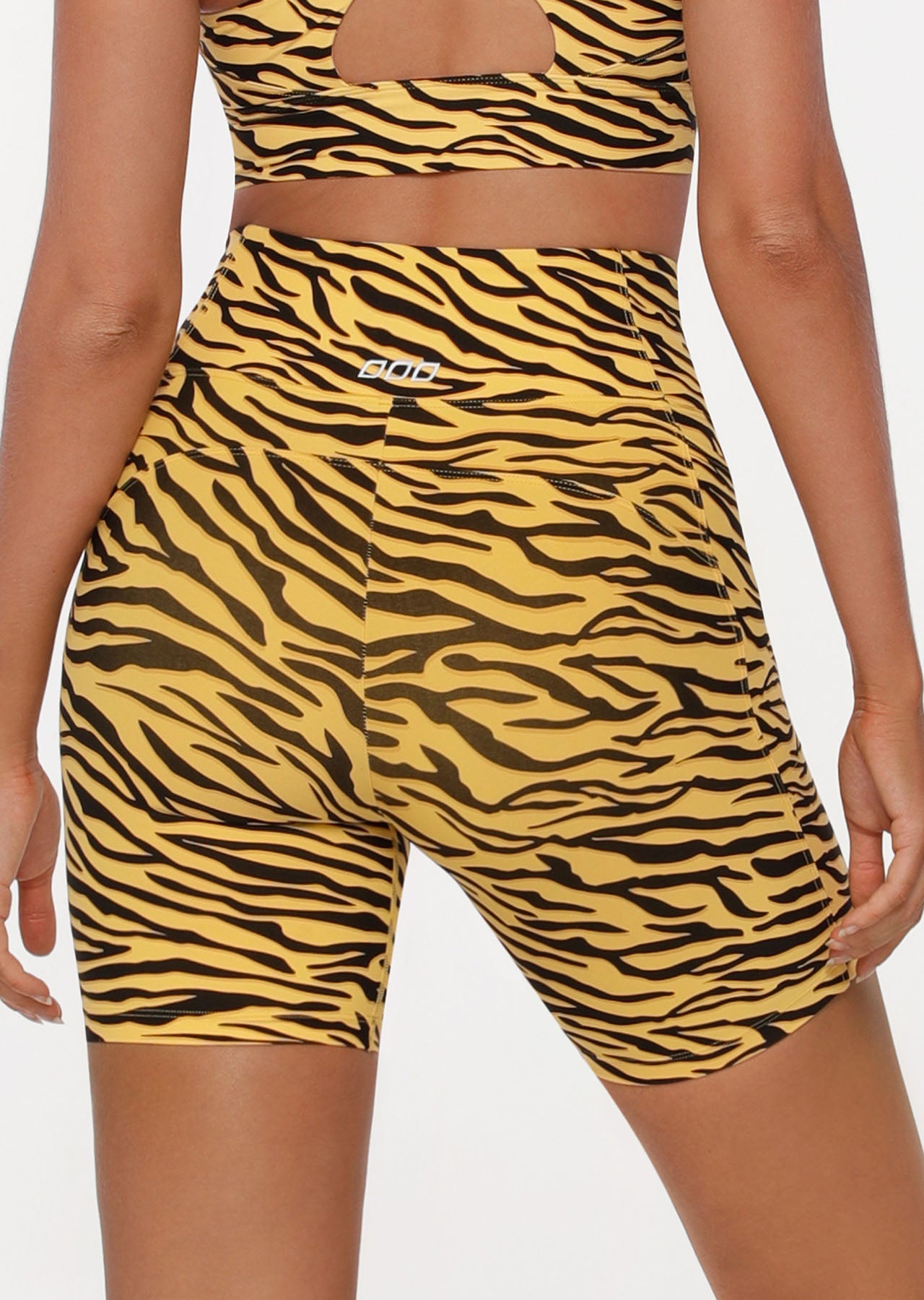 Lorna Jane Amy Phone Pocket Bike Shorts - High Voltage Zebra Print