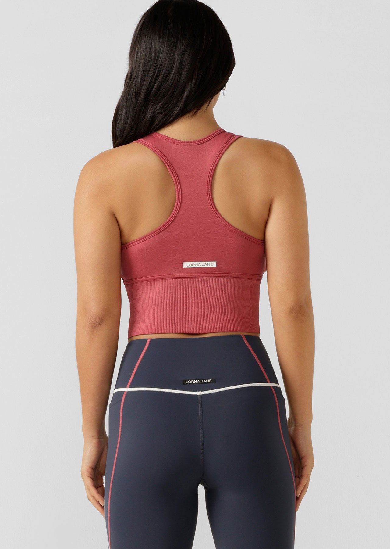 Lorna Jane Seamless Contour Cropped Tank - Raspberry Sorbet