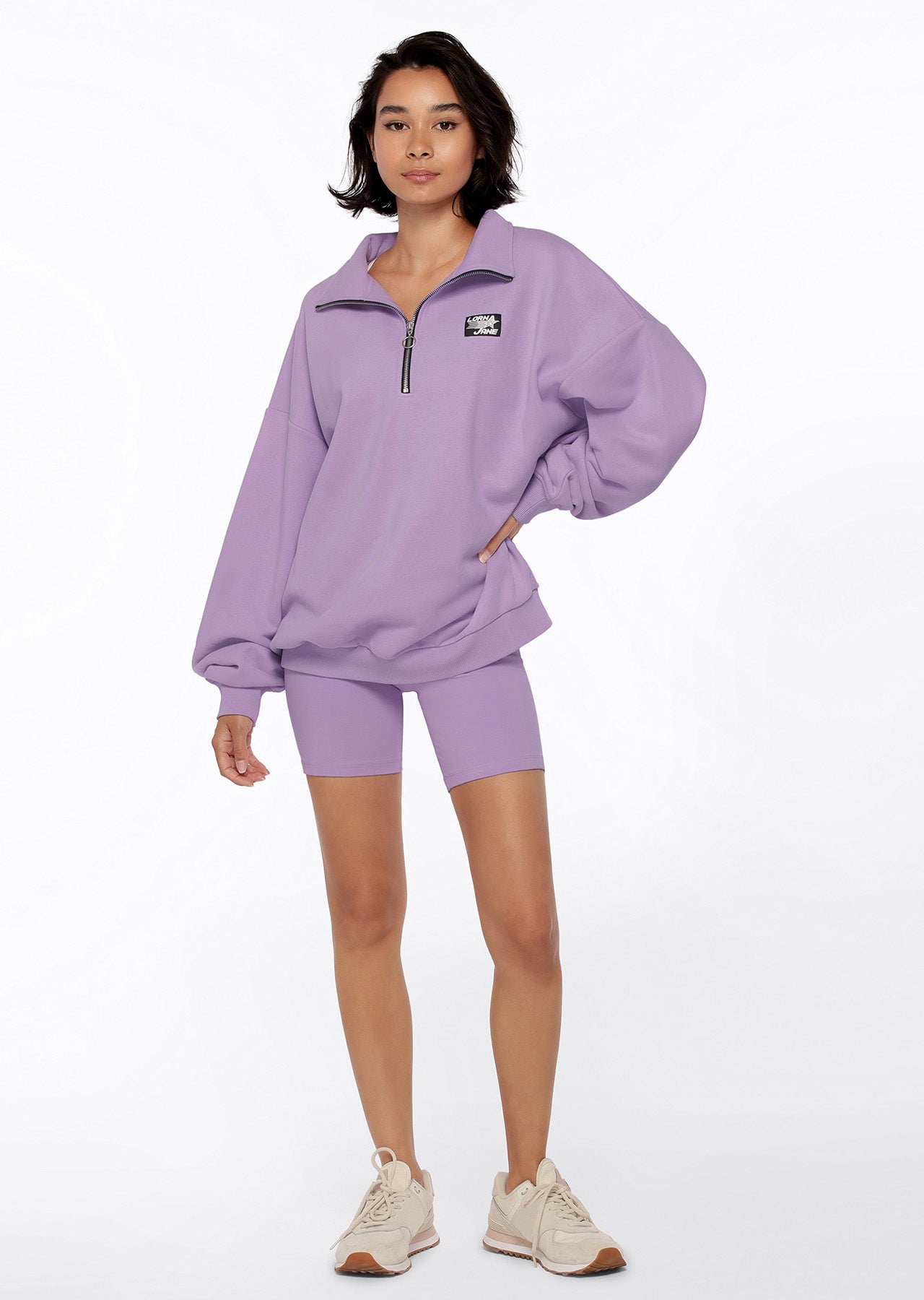 Lorna Jane LJ Sport Quarter Zip Sweat - Soft Lilac