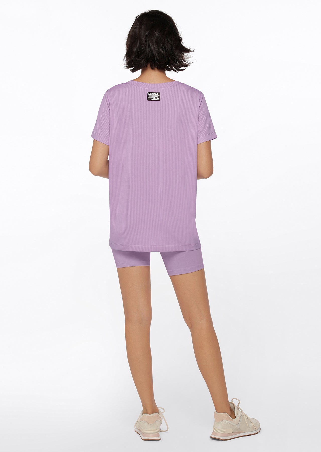 Lorna Jane Indie Active Recycled Rib Tee - Soft Lilac
