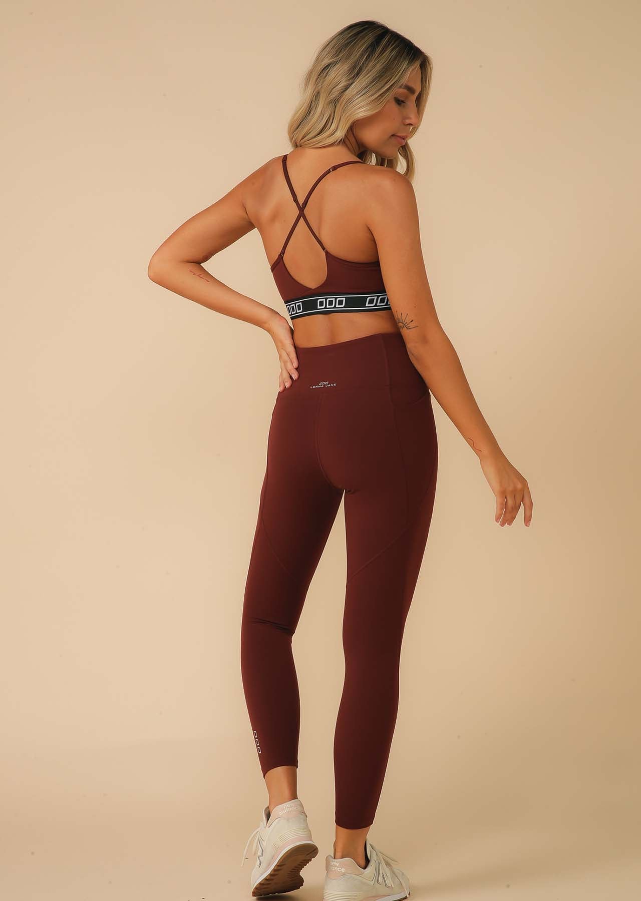 Lorna Jane Slam Dunk Sports Bra - Cool Brown