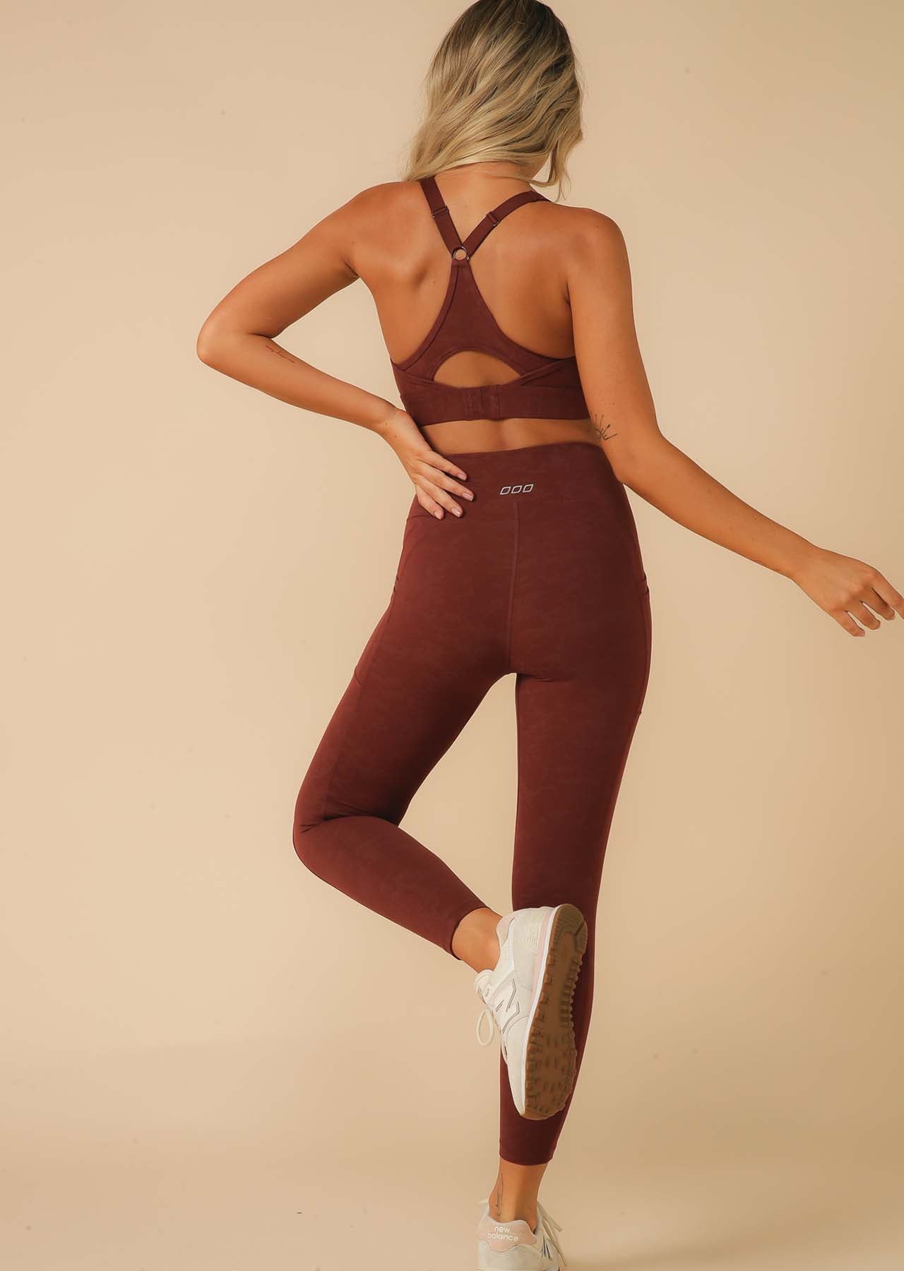 Lorna Jane Boundless Sports Bra - Washed Cool Brown