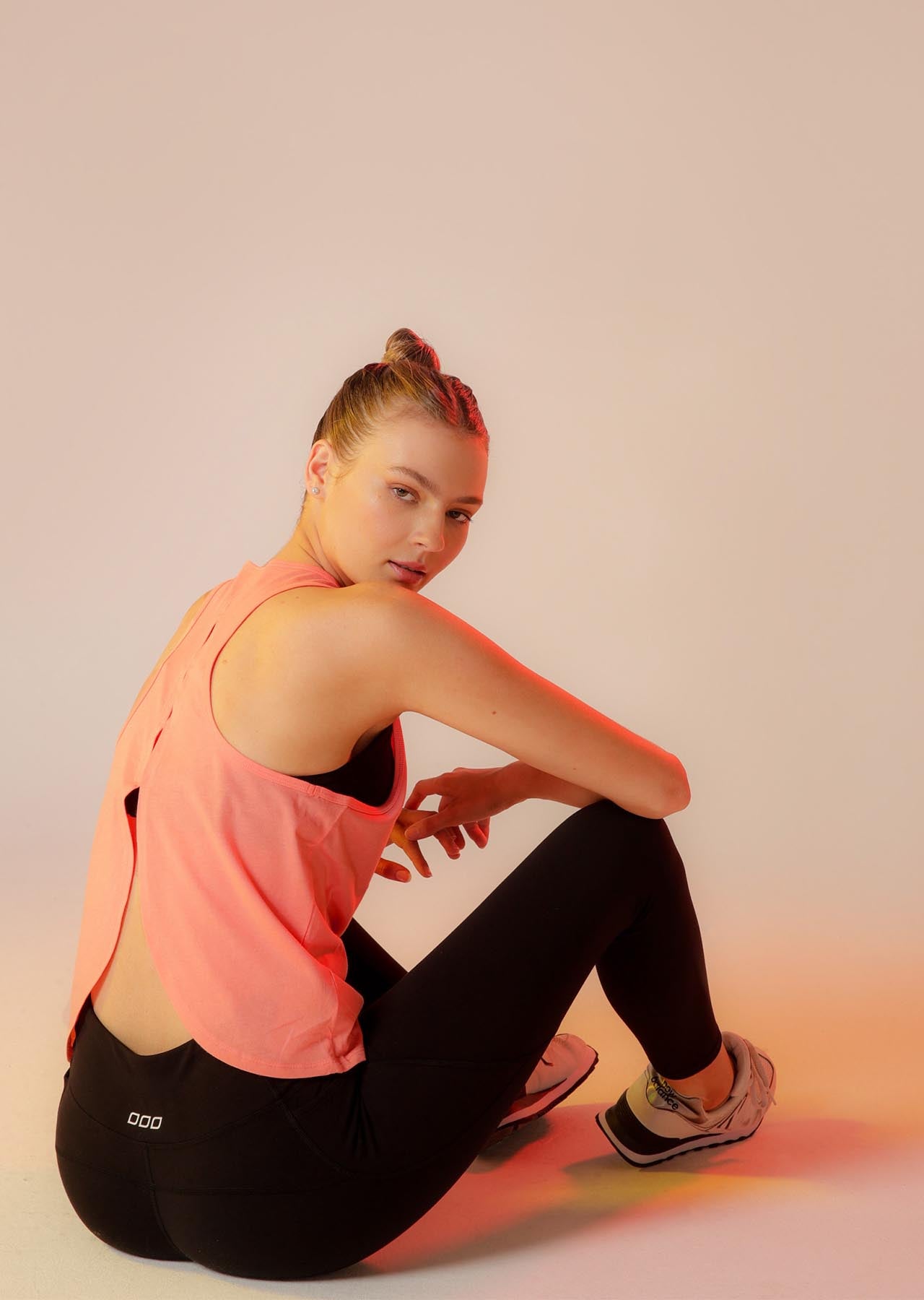 Lorna Jane Free Flow Open Back Tank - Tangerine