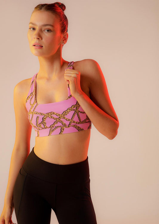Lorna Jane Linked Up Sports Bra - Linked Up Print