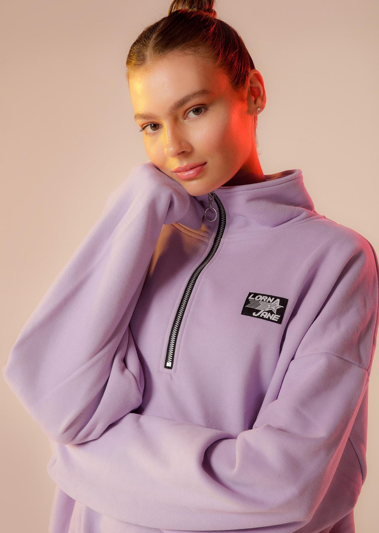 Lorna Jane LJ Sport Quarter Zip Sweat - Soft Lilac