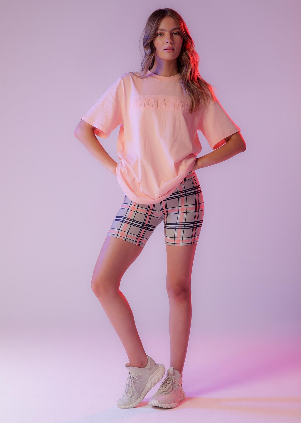 Lorna Jane Peachy Active Embossed Oversized Tee - Dusty Peach