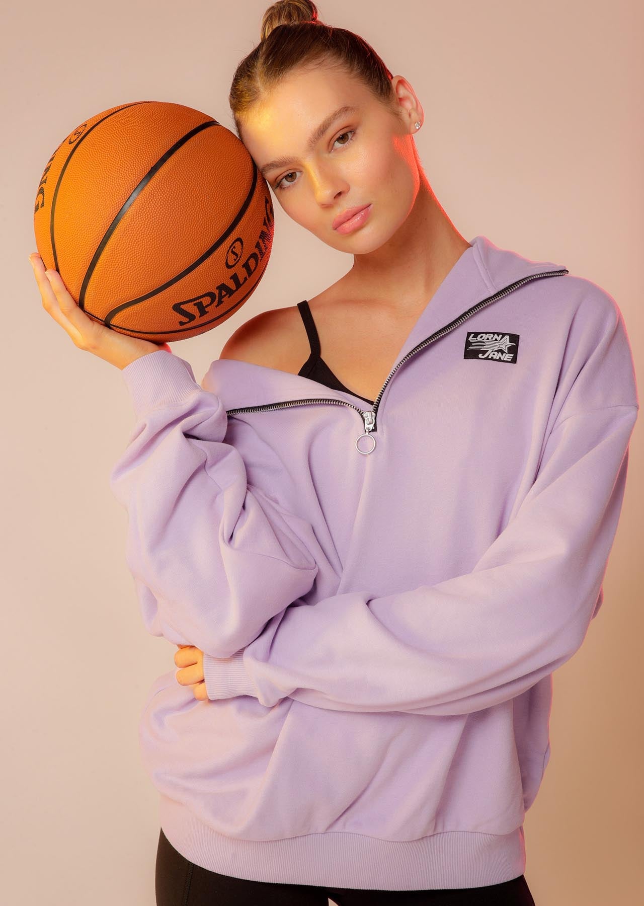 Lorna Jane LJ Sport Quarter Zip Sweat - Soft Lilac